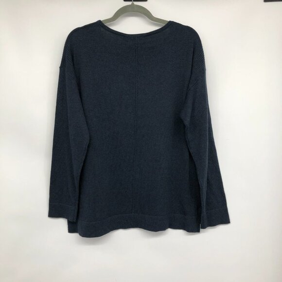 NWT Whitestuff Navy Cotton Rich Textured Crew Neck Olivia Jumper size ~ 10-12 - Picture 4 of 16